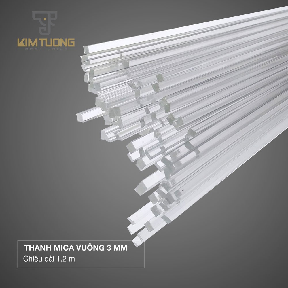 Thanh Nẹp Mica Vuông 3 mm