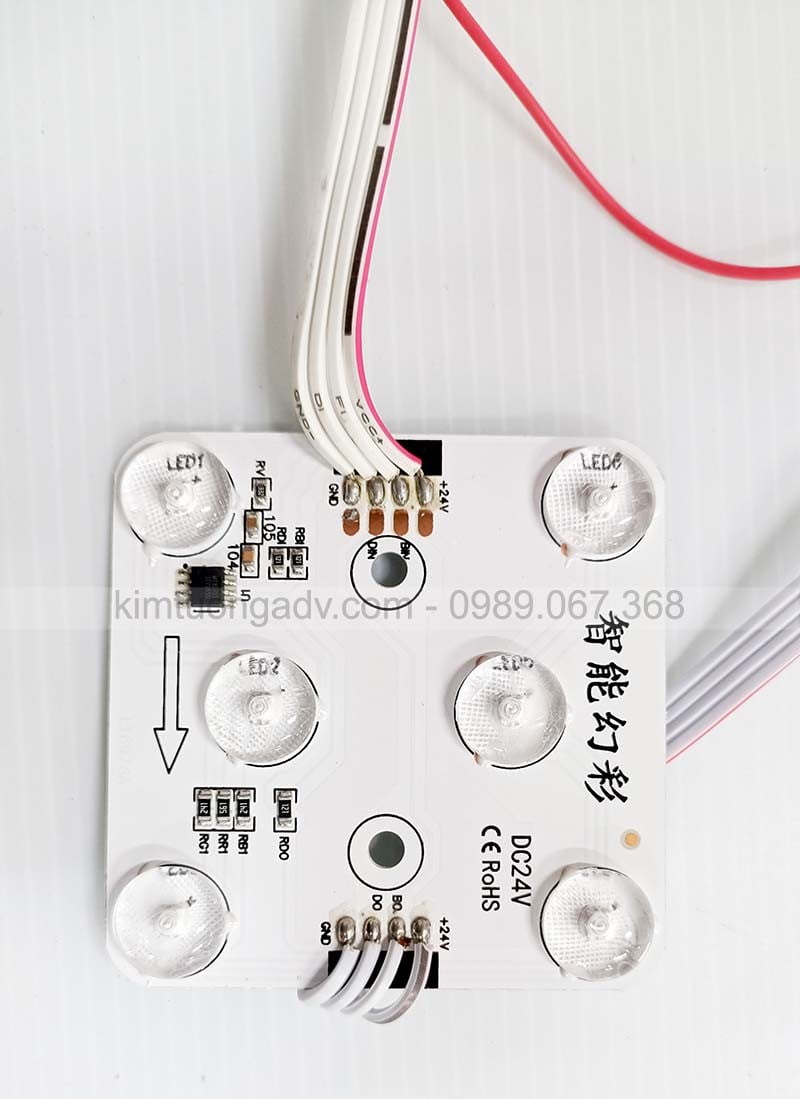 LED 24V Module 6 Bóng Full Màu 0
