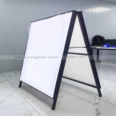 khung chân chữ A bảng đèn Led tranh rút siêu mỏng 2 mặt