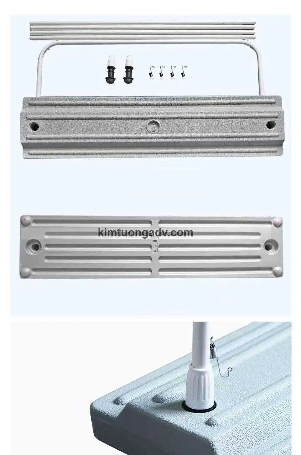 Standee Kiểu Cửa Đế Nước Màu Xám - Khung Chống Gió Giá Tốt